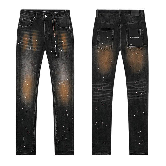 Men's Purple Fashionable Casual Jeans Pants Size 30-38