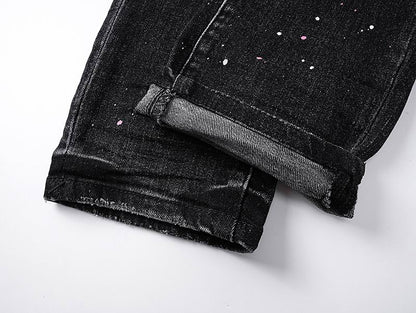 Men's Purple Fashionable Casual Jeans Pants Size 30-38