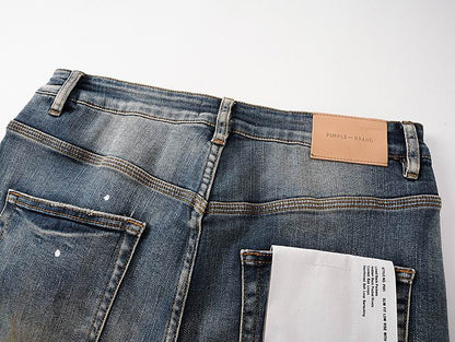Men's Purple Fashionable Casual Jeans Pants Size 30-38