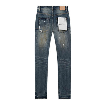 Men's Purple Fashionable Casual Jeans Pants Size 30-38