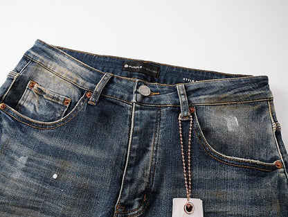 Men's Purple Fashionable Casual Jeans Pants Size 30-38