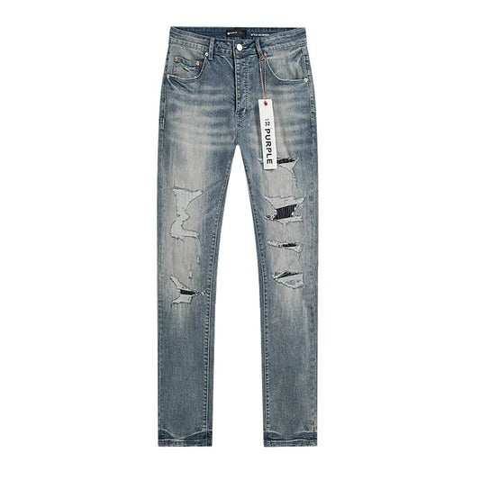 Men's Purple Fashionable Casual Jeans Pants Size 30-38