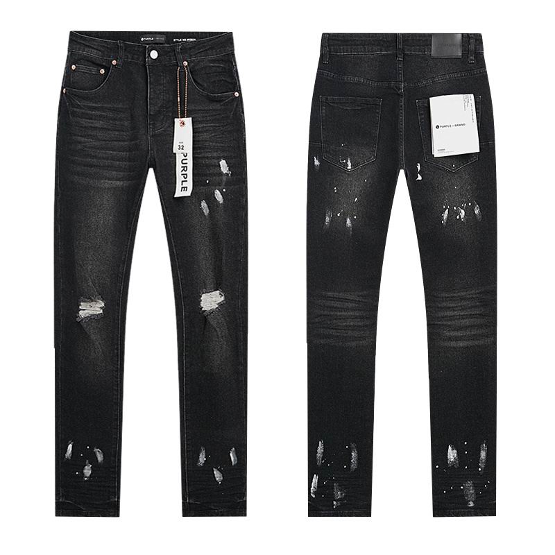 Men's Purple Fashionable Casual Jeans Pants Size 30-38