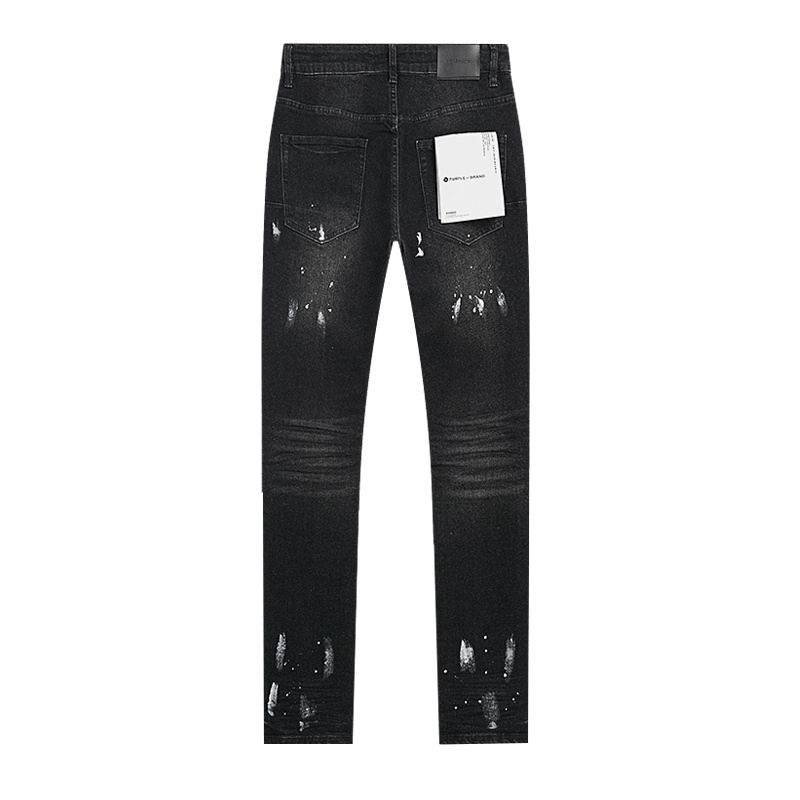 Men's Purple Fashionable Casual Jeans Pants Size 30-38