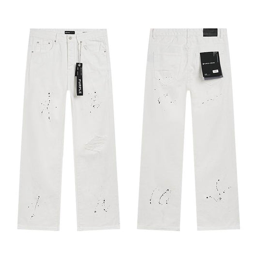 Men's Purple Fashionable Casual Jeans Pants Size 30-38