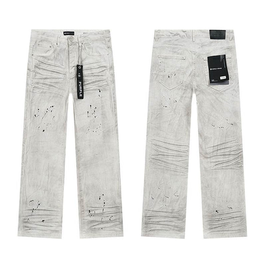 Men's Purple Fashionable Casual Jeans Pants Size 30-38