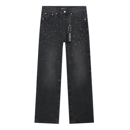 Men's Purple Fashionable Casual Jeans Pants Size 30-38