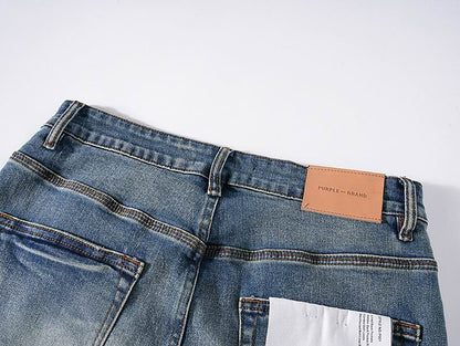 Men's Purple Fashionable Casual Jeans Pants Size 30-38