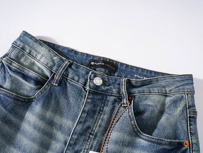 Men's Purple Fashionable Casual Jeans Pants Size 30-38