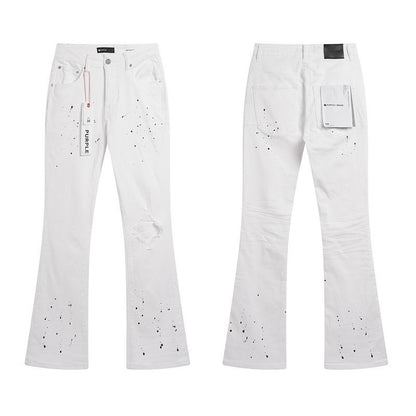Men's Purple Fashionable Casual Jeans Pants Size 30-38