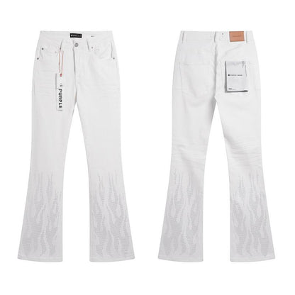 Men's Purple Fashionable Casual Jeans Pants Size 30-38