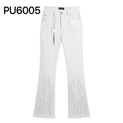 Men's Purple Fashionable Casual Jeans Pants Size 30-38