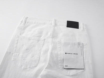 Men's Purple Fashionable Casual Jeans Pants Size 30-38