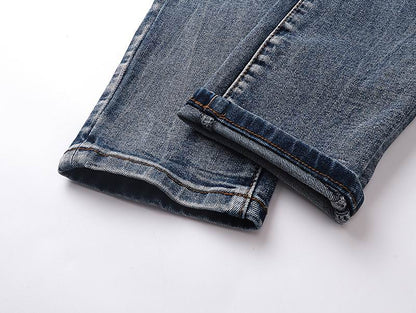 Men's Purple Fashionable Casual Jeans Pants Size 30-38