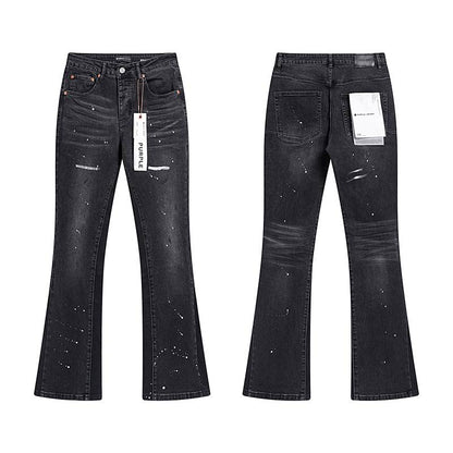 Men's Purple Fashionable Casual Jeans Pants Size 30-38