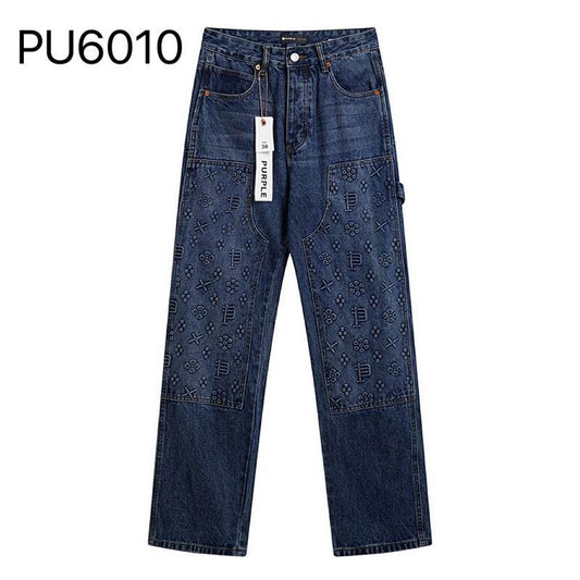 Men's Purple Fashionable Casual Jeans Pants Size 30-38
