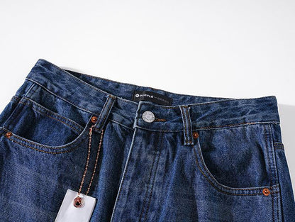 Men's Purple Fashionable Casual Jeans Pants Size 30-38