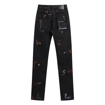 Men's Purple Fashionable Casual Jeans Pants Size 30-38