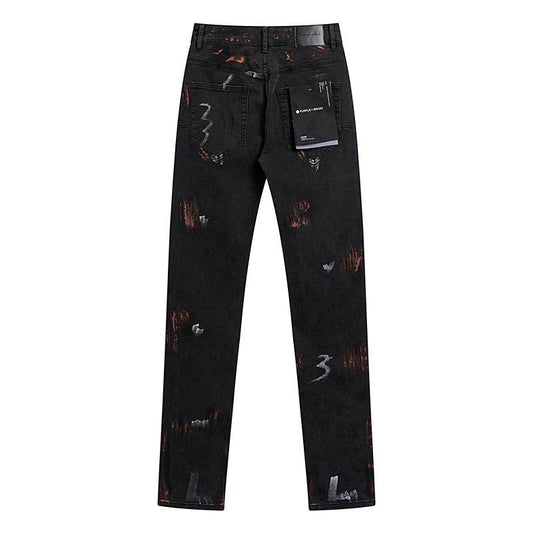 Men's Purple Fashionable Casual Jeans Pants Size 30-38