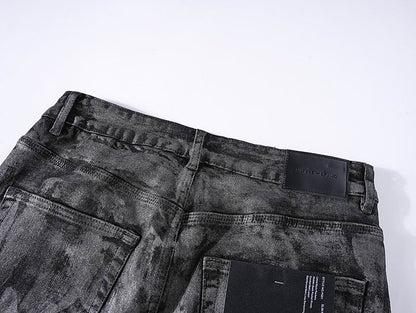 Men's Purple Fashionable Casual Jeans Pants Size 30-38