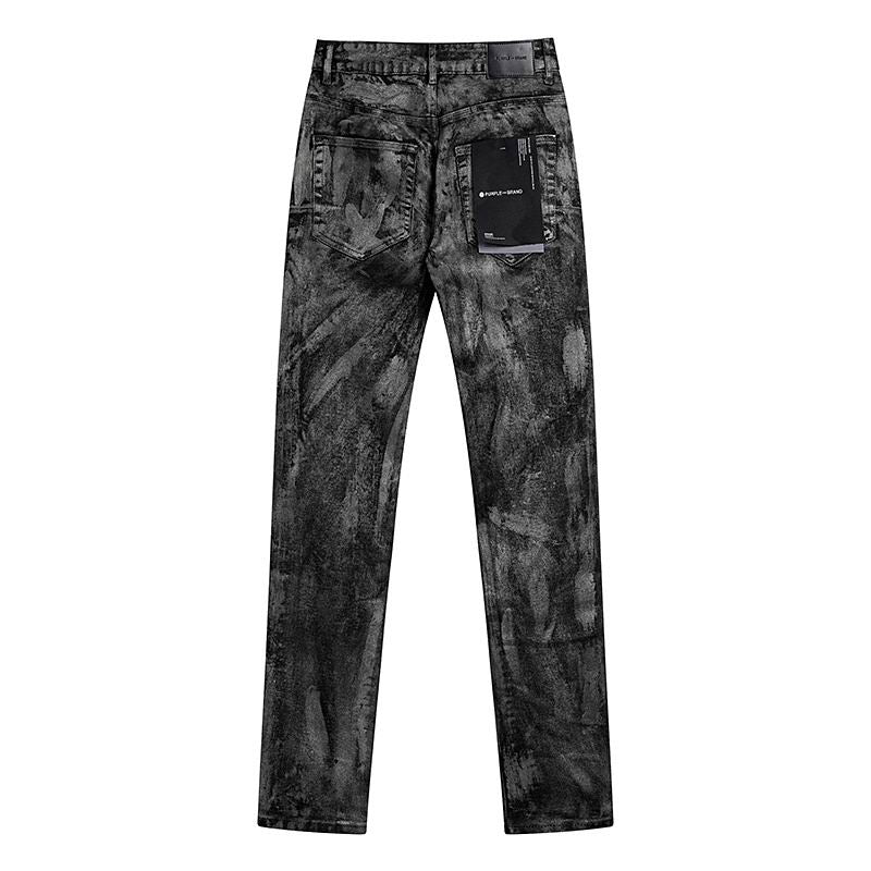 Men's Purple Fashionable Casual Jeans Pants Size 30-38
