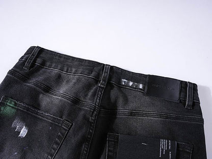Men's Purple Fashionable Casual Jeans Pants Size 30-38