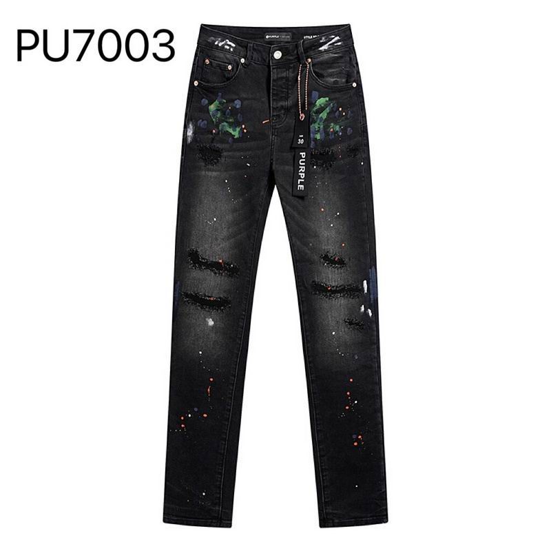 Men's Purple Fashionable Casual Jeans Pants Size 30-38