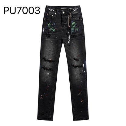 Men's Purple Fashionable Casual Jeans Pants Size 30-38