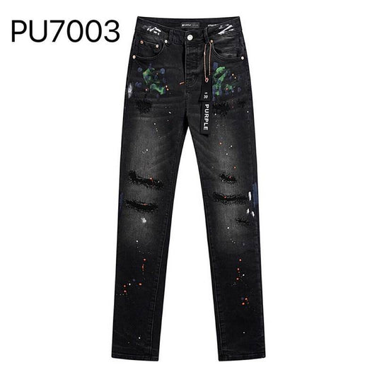 Men's Purple Fashionable Casual Jeans Pants Size 30-38