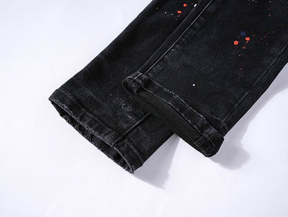 Men's Purple Fashionable Casual Jeans Pants Size 30-38