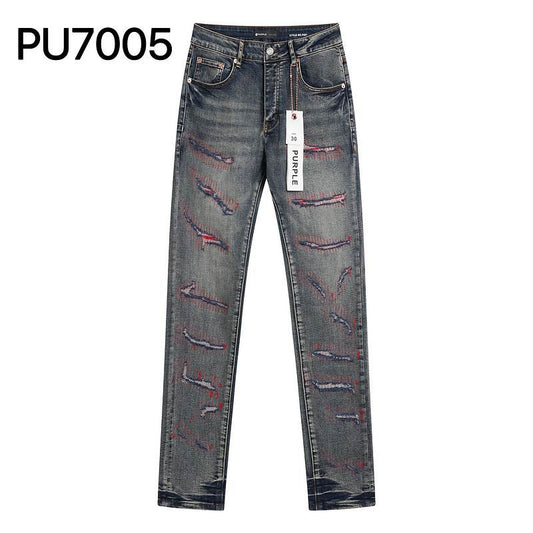 Men's Purple Fashionable Casual Jeans Pants Size 30-38