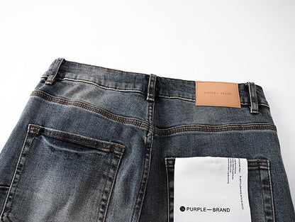 Men's Purple Fashionable Casual Jeans Pants Size 30-38