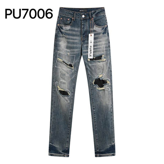 Men's Purple Fashionable Casual Jeans Pants Size 30-38