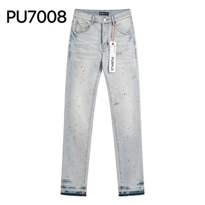 Men's Purple Fashionable Casual Jeans Pants Size 30-38