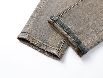 Men's Purple Fashionable Casual Jeans Pants Size 30-38