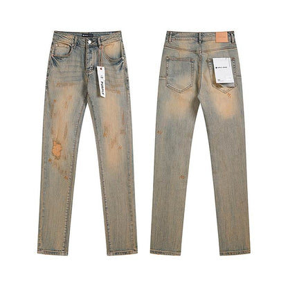 Men's Purple Fashionable Casual Jeans Pants Size 30-38