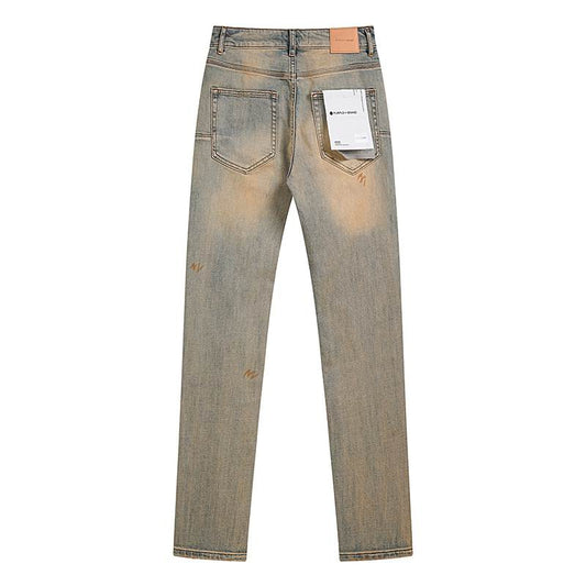 Men's Purple Fashionable Casual Jeans Pants Size 30-38