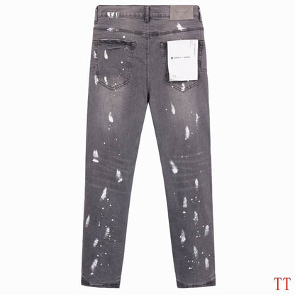 Men's Purple Fashionable Casual Jeans Pants Size 30-38