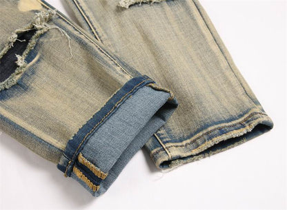 Men's Purple Fashionable Casual Jeans Pants Size 29-38