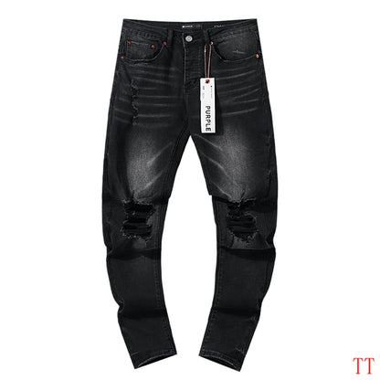 Men's Purple Fashionable Casual Jeans Pants Size 30-38