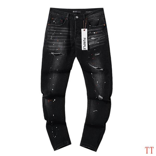 Men's Purple Fashionable Casual Jeans Pants Size 30-38