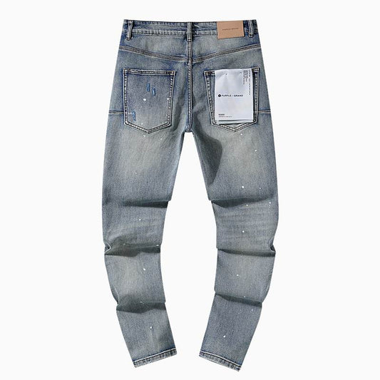 Men's Purple Fashionable Casual Jeans Pants Size 30-38