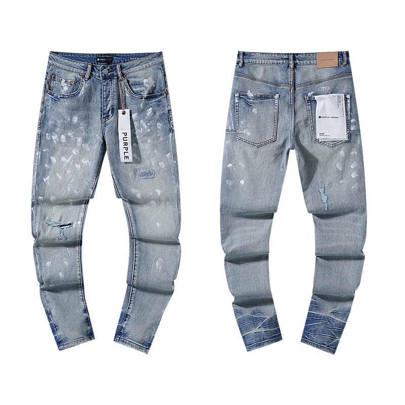 Men's Purple Fashionable Casual Jeans Pants Size 30-38