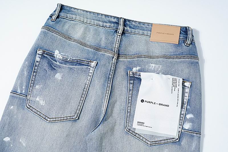 Men's Purple Fashionable Casual Jeans Pants Size 30-38