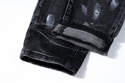 Men's Purple Fashionable Casual Jeans Pants Size 30-38