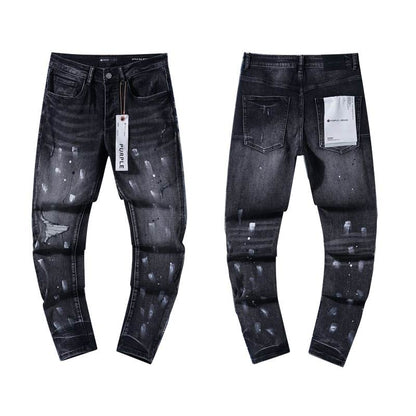 Men's Purple Fashionable Casual Jeans Pants Size 30-38