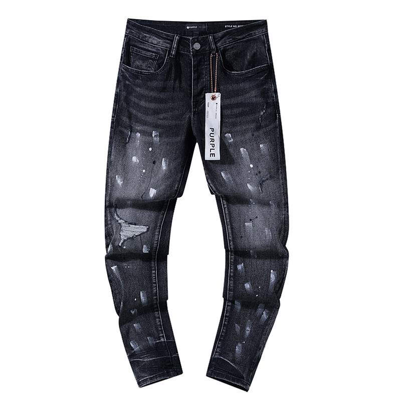 Men's Purple Fashionable Casual Jeans Pants Size 30-38