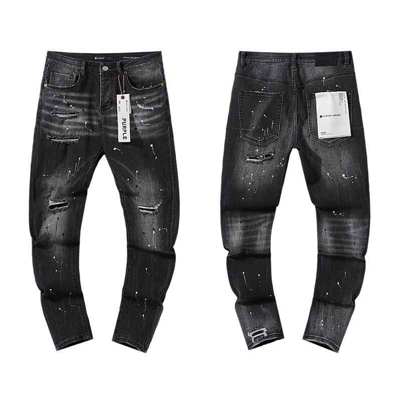 Men's Purple Fashionable Casual Jeans Pants Size 30-38