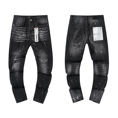 Men's Purple Fashionable Casual Jeans Pants Size 30-38