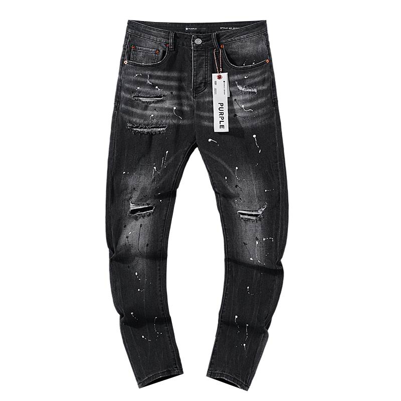 Men's Purple Fashionable Casual Jeans Pants Size 30-38